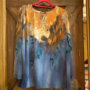 Bob Mackie water color top